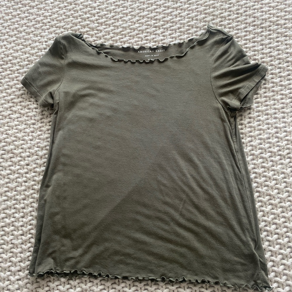 Green Fringe Top